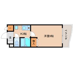 富雄駅 徒歩3分 3階の物件間取画像